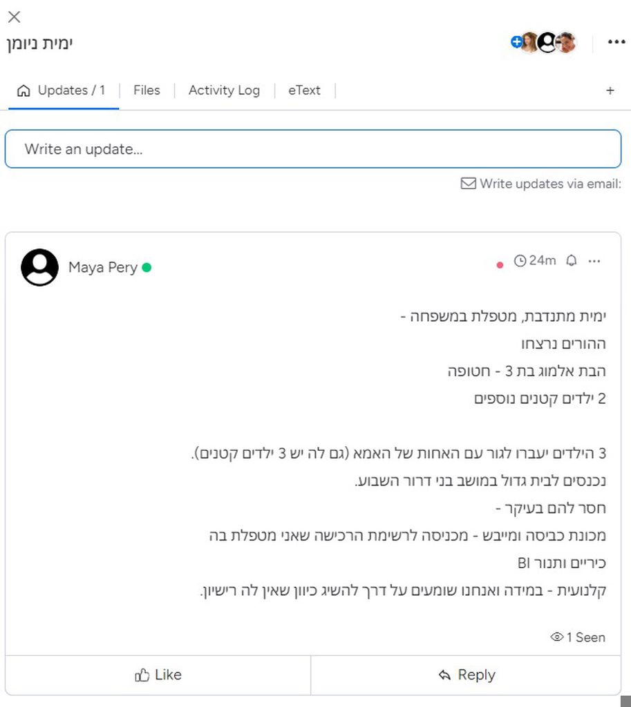 המשפחות של חזית הבית 84